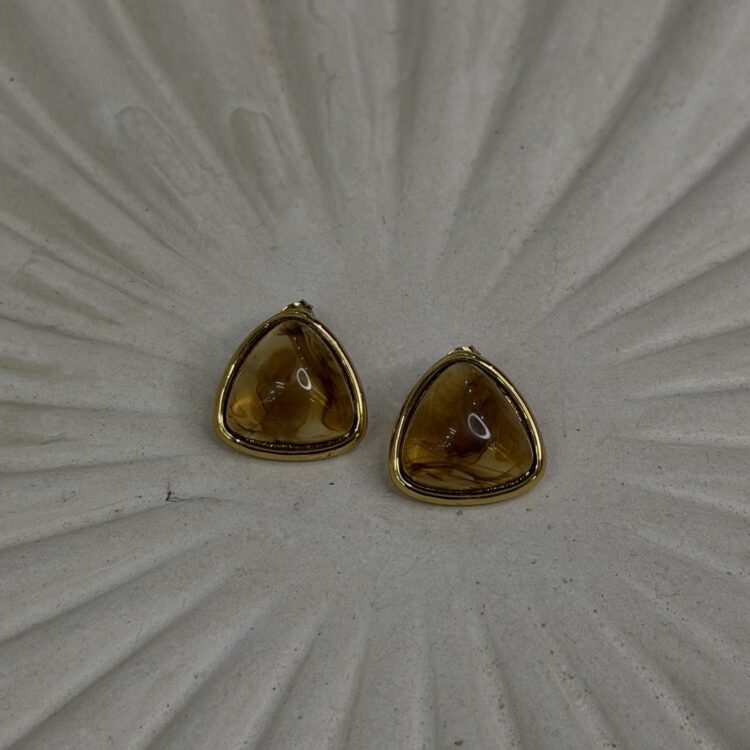 Small brown earrings