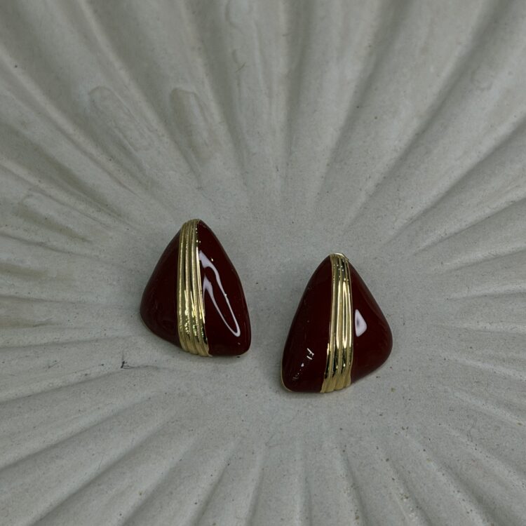 Bordeaux vintage earrings